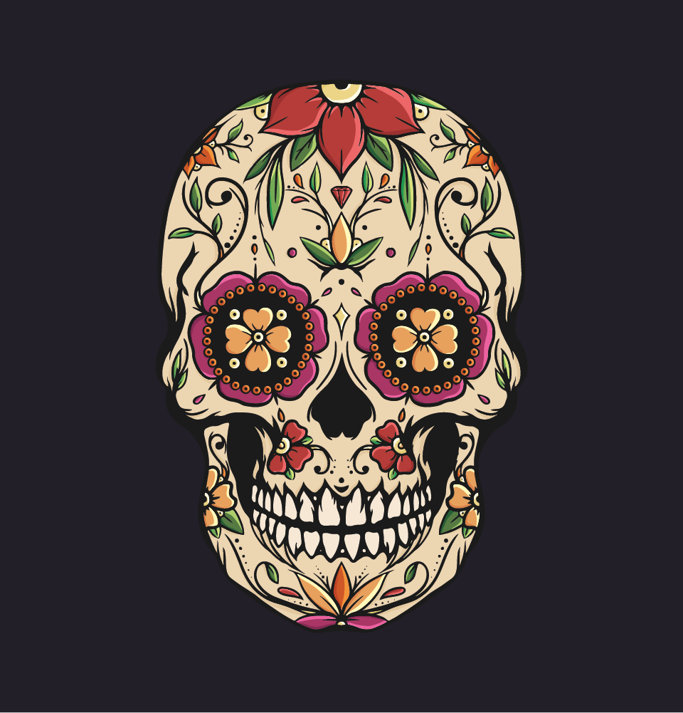 mexican skulls illustration