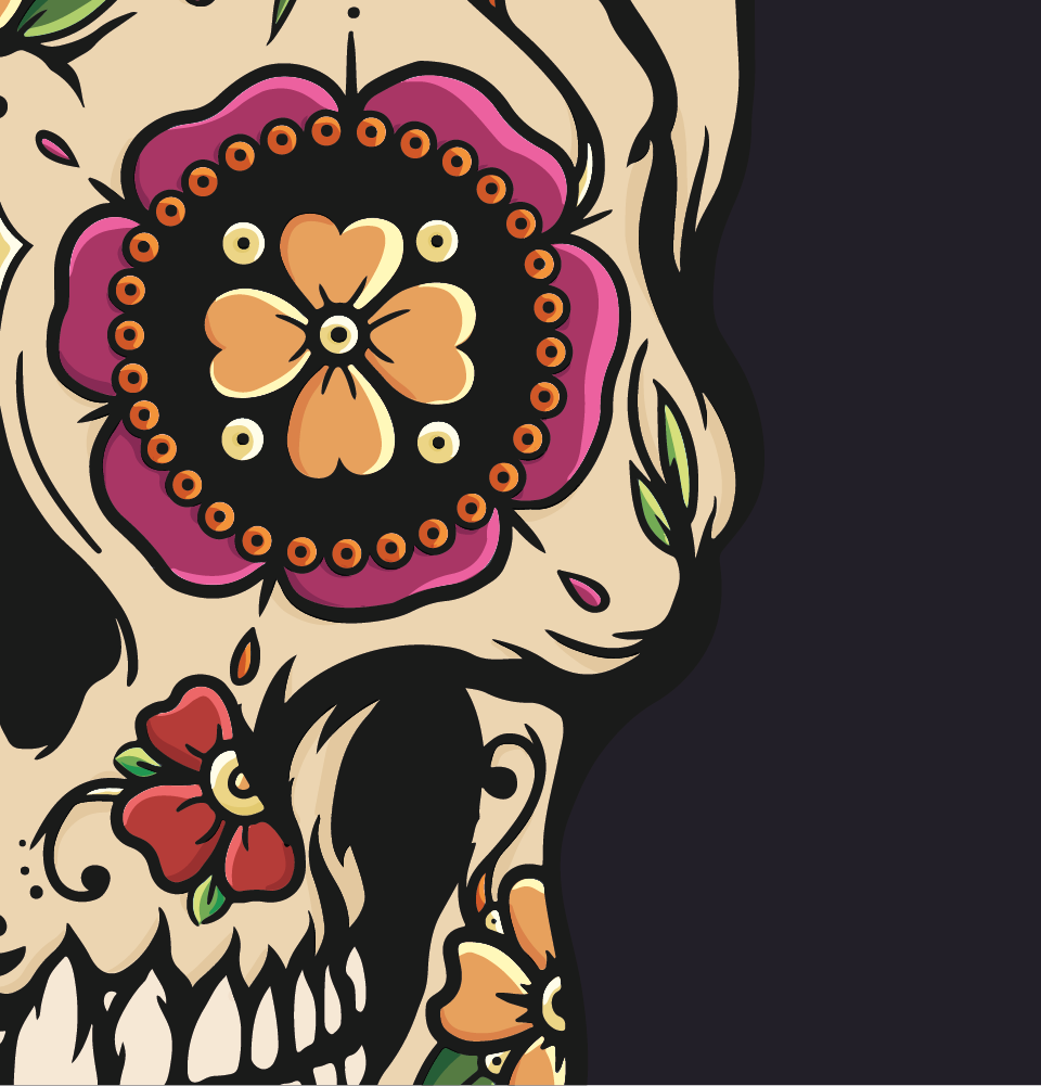 mexican skulls illustration