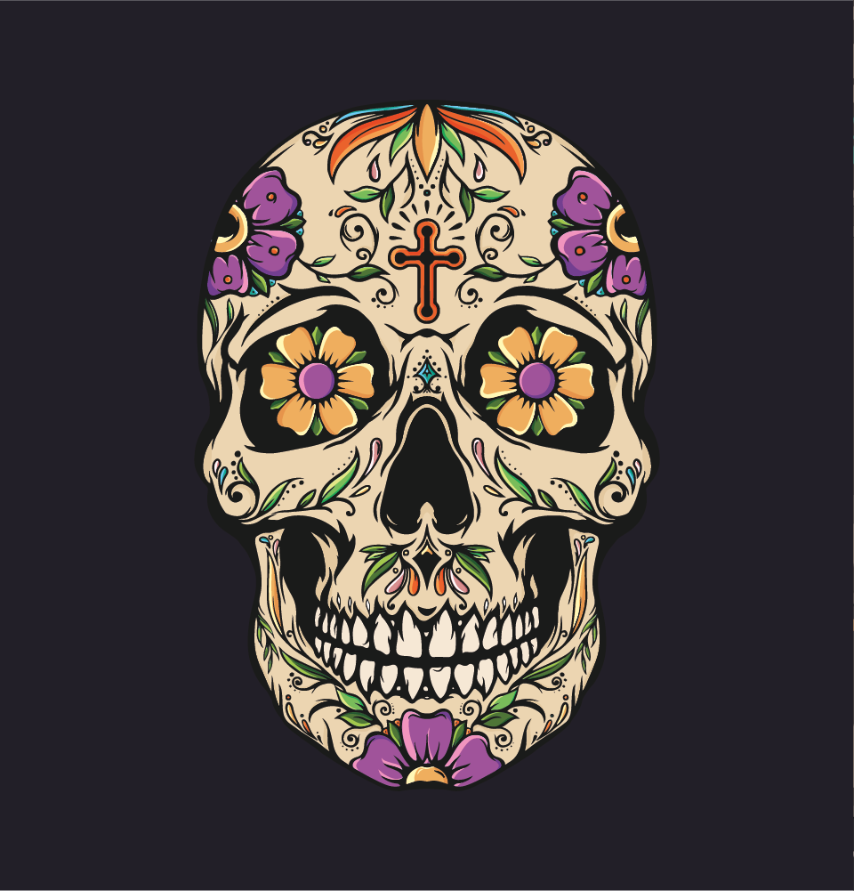 mexican skulls illustration