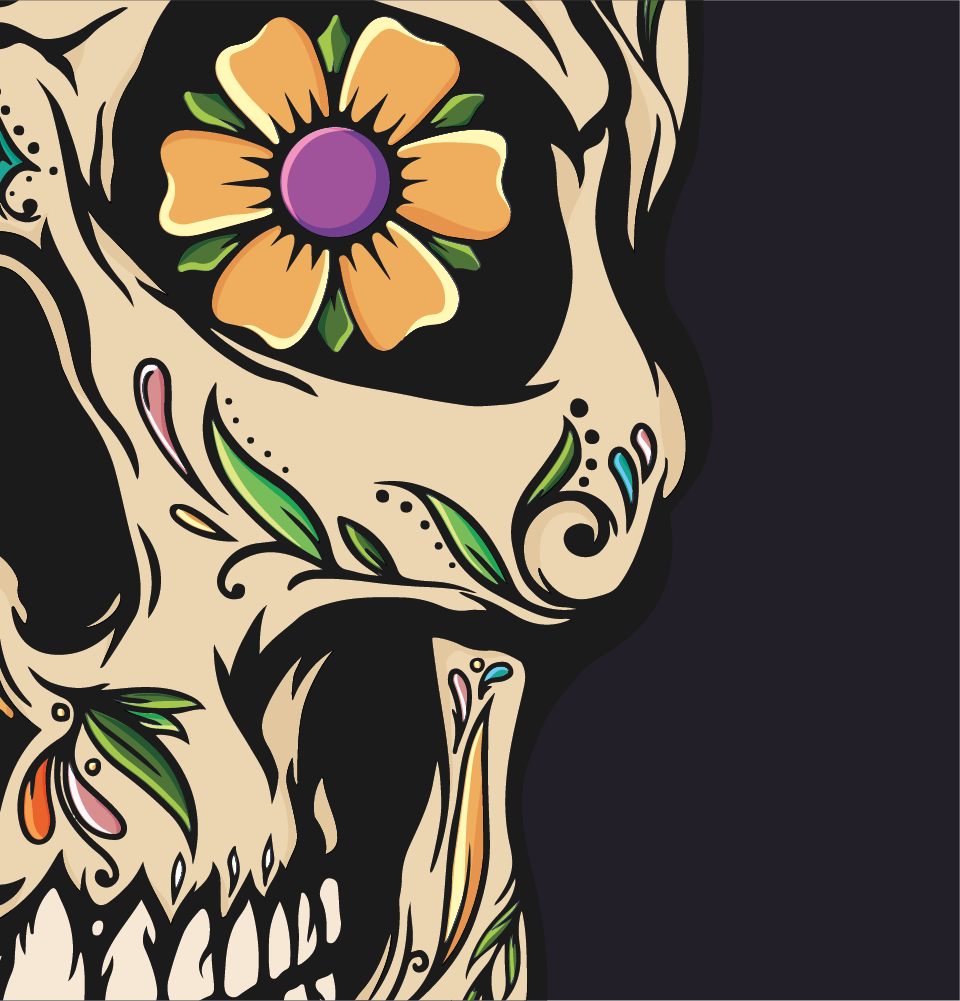 mexican skulls illustration