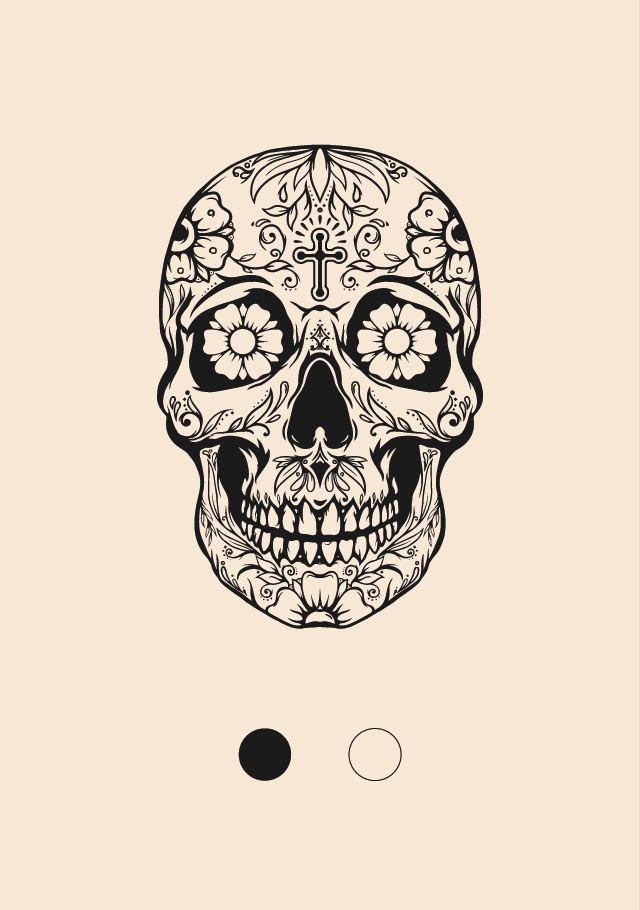 mexican skulls illustration