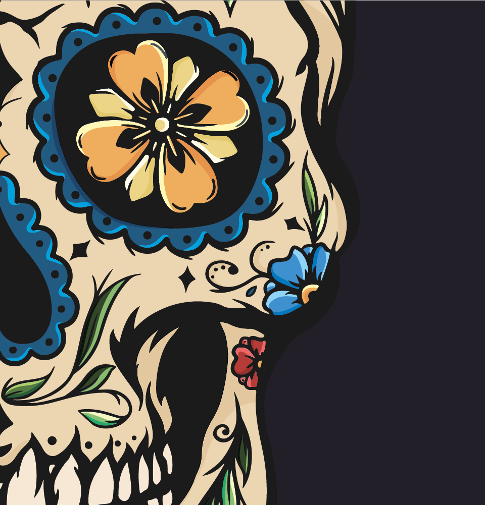 mexican skulls illustration