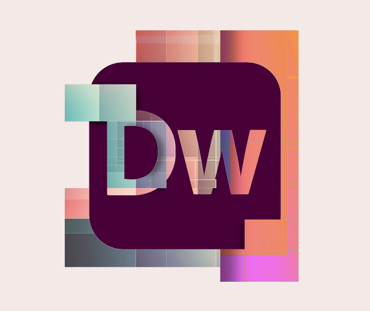 Adobe dreamweaver logo collage
