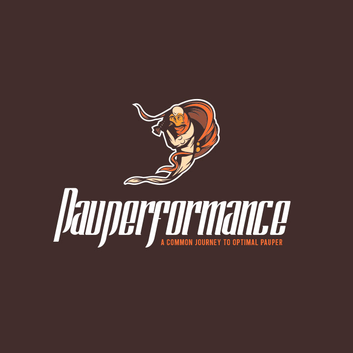 pauperformance | logo_dark background